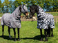 Combo fly rug with cow print