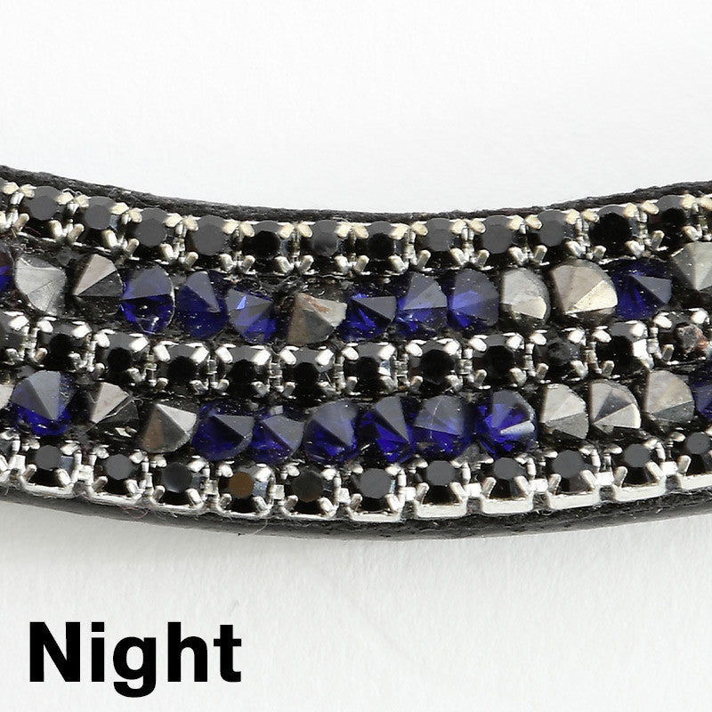 Black and blue curved browband