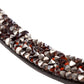brown coffee crystals sparkling browband with brown leather