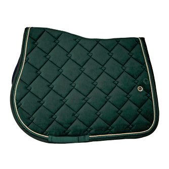 Dark Green Velvet Saddle Cloth