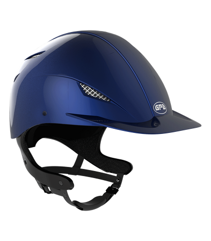 Horse riding helmet with motor bike helmet strap