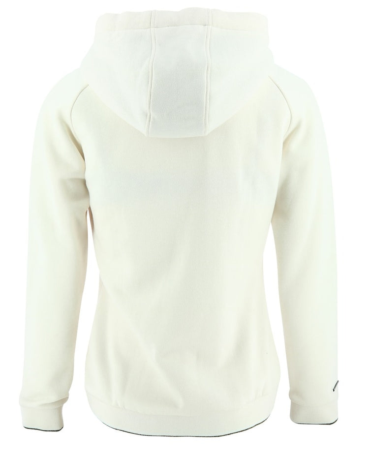 White hooded sweatshirt for equestrians