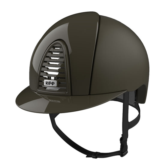 Dark brown equestrian helmet