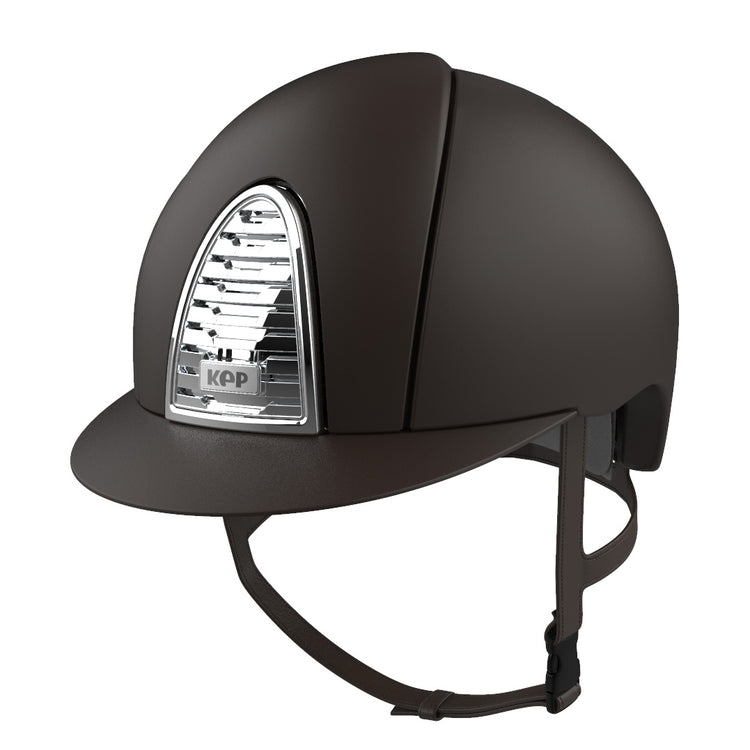 Brown helmet for horse riding