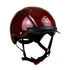 Dark red equestrian helmet