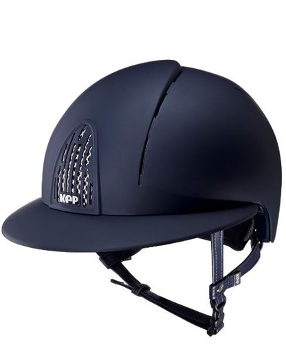 Wide brim horse riding helmet in navy