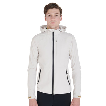 Light grey softshell mens jacket