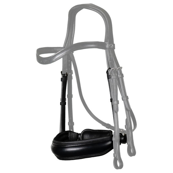 Large crank noseband for double bridle