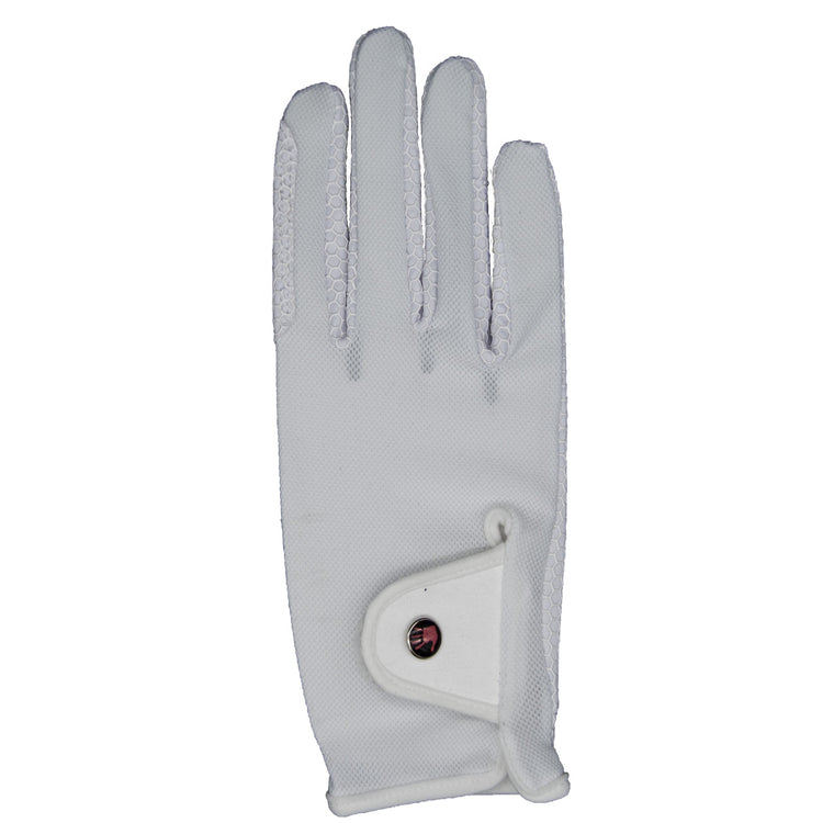 White breathable riding gloves for warm weather