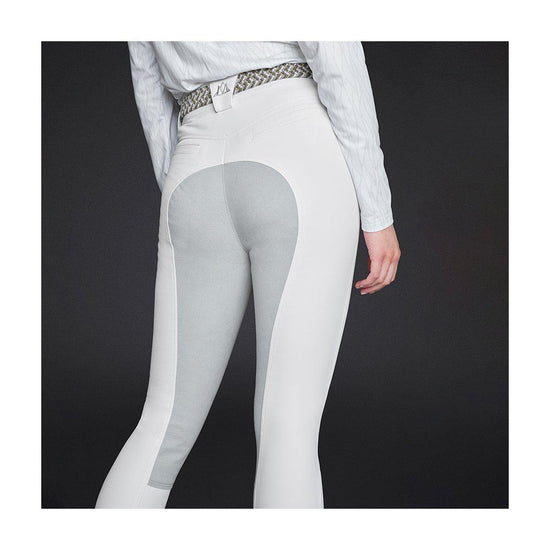 White competition breeches with grey seat