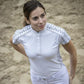 Ladies white equestrian show shirt